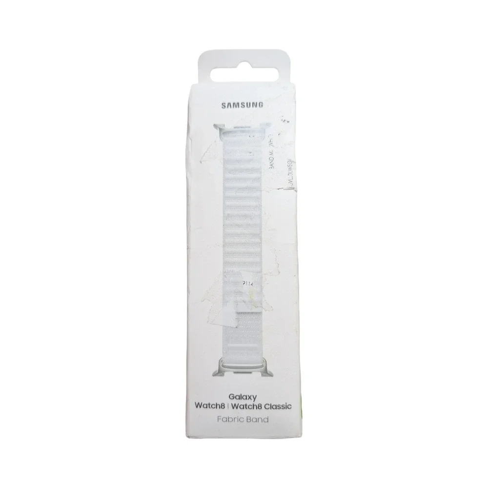 29-U Samsung Galaxy Fabric Band for Watch8 & Watch8 Classic S/M - White